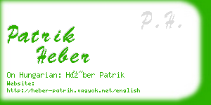 patrik heber business card